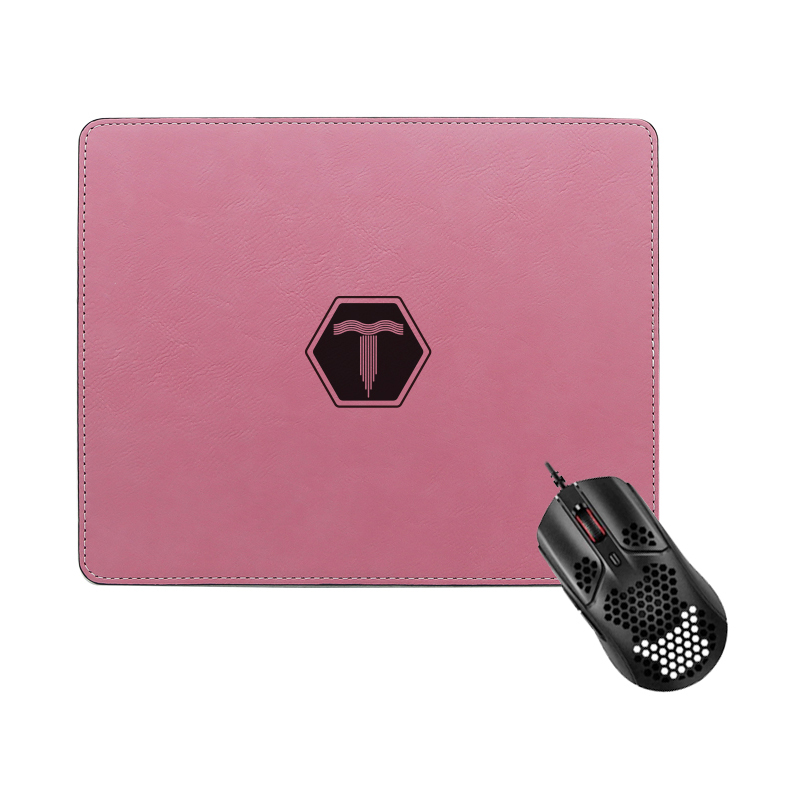 Alfombrilla de ratón rectangular de polipiel con láser, 25 x 20 cm