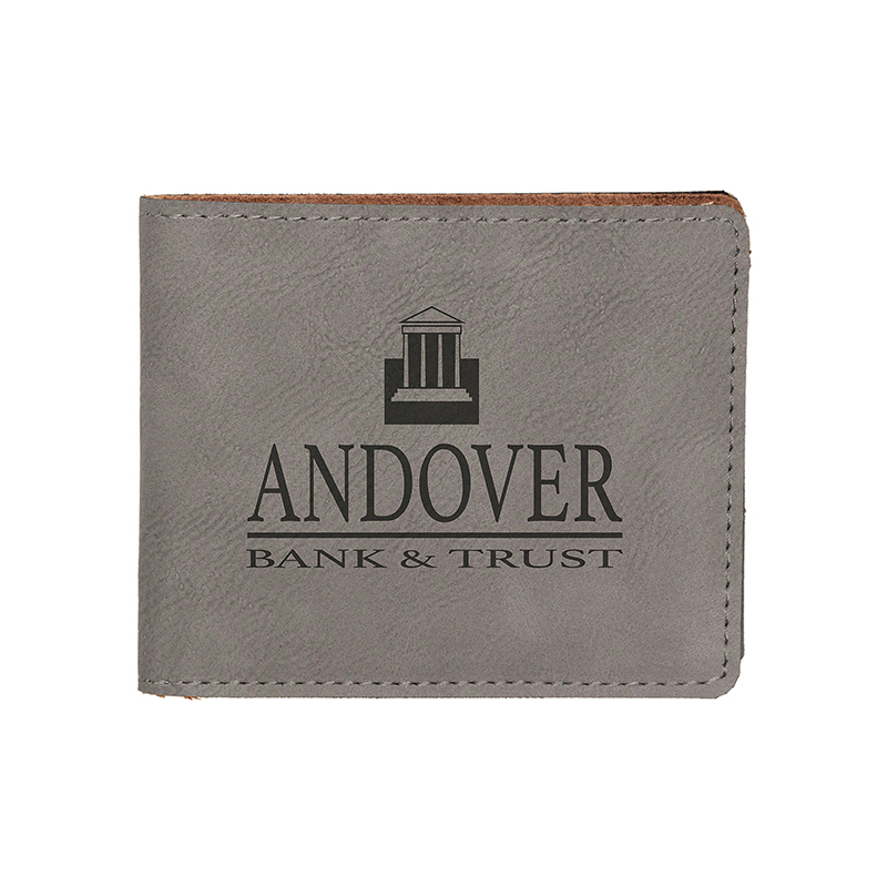 Cartera plegable de cuero sintético para hombre con bolsillo para monedas