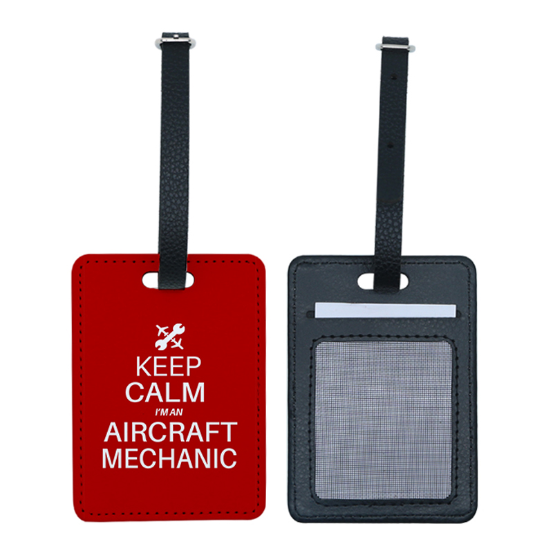 Etiqueta de equipaje de cuero PU de sublimación con ranura