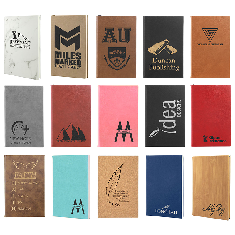 Diarios de cuero sintético de 4 1/7' x 5 1/2'