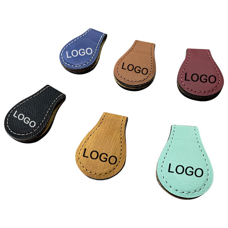 Marcador magnético de cuero sintético láser