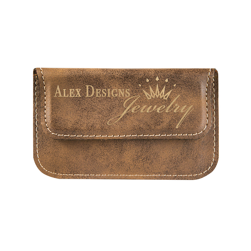 Tarjetero flexible de polipiel que se puede grabar con láser