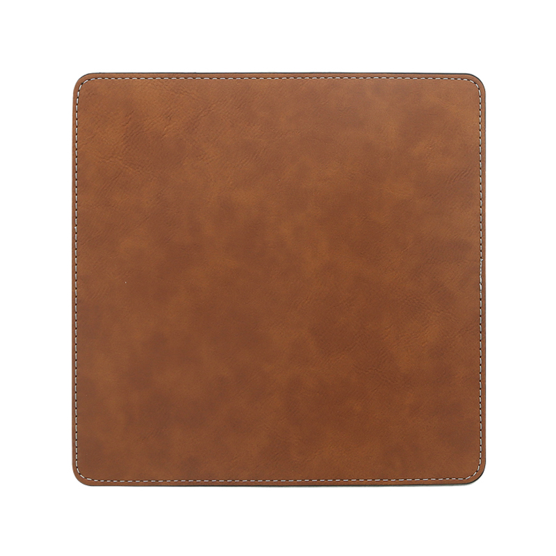 Alfombrilla de ratón cuadrada de polipiel con láser, 20*20 cm