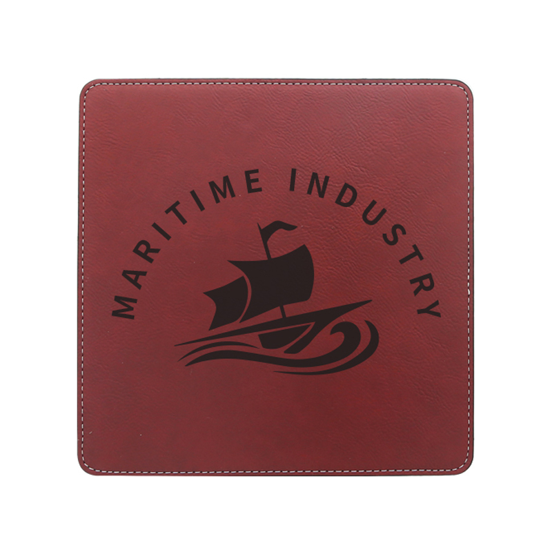 Alfombrilla de ratón cuadrada de polipiel con láser, 20*20 cm