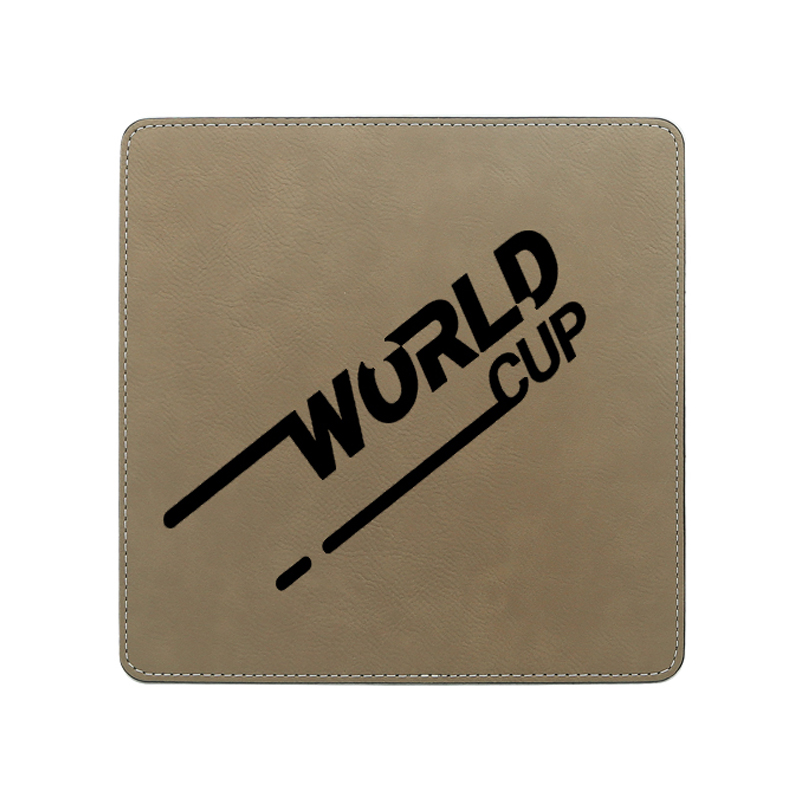 Alfombrilla de ratón cuadrada de polipiel con láser, 20*20 cm