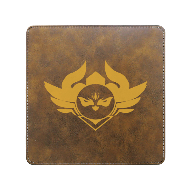 Alfombrilla de ratón cuadrada de polipiel con láser, 20*20 cm