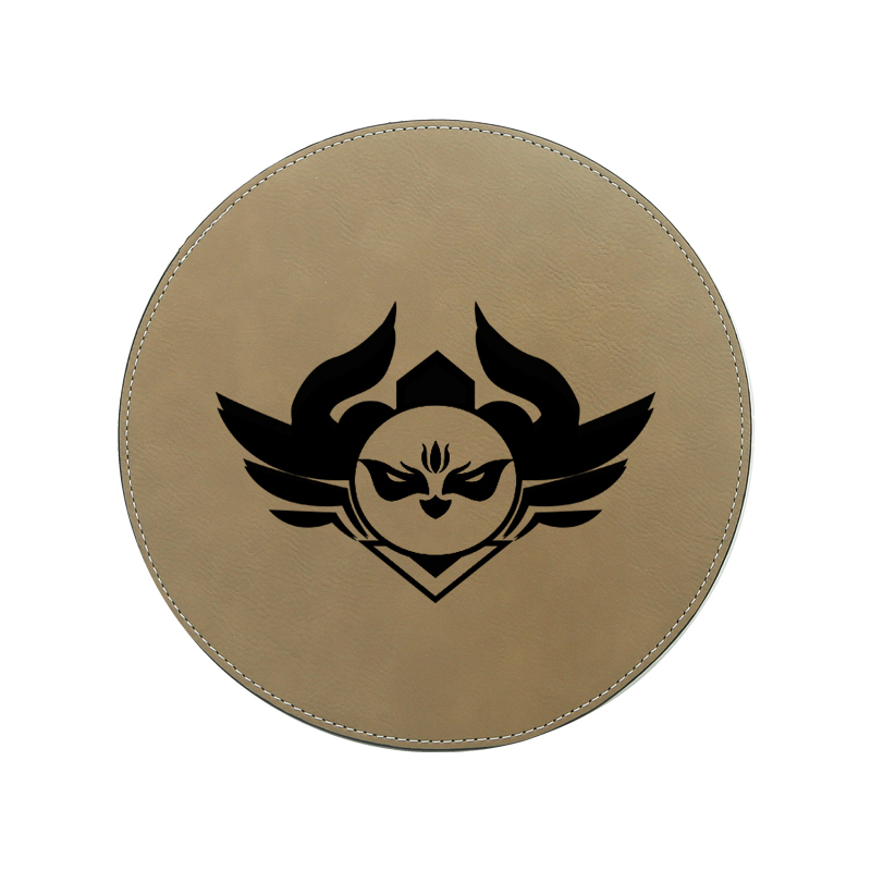 Alfombrilla de ratón redonda de polipiel grabable con láser 20*20 cm