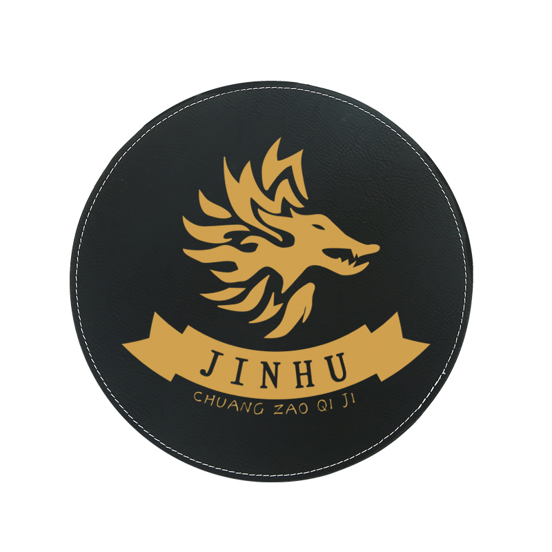 Alfombrilla de ratón redonda de polipiel grabable con láser 20*20 cm