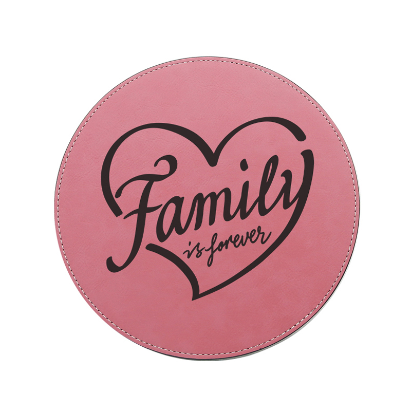 Alfombrilla de ratón redonda de polipiel grabable con láser 20*20 cm