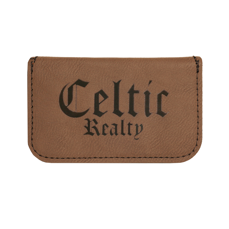 Tarjetero flexible de polipiel que se puede grabar con láser