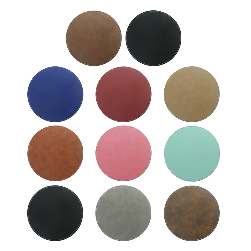 Alfombrilla de ratón redonda de polipiel grabable con láser 20*20 cm