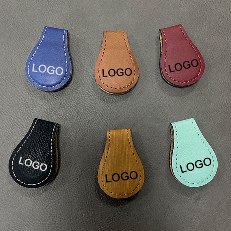 Marcador magnético de cuero sintético láser