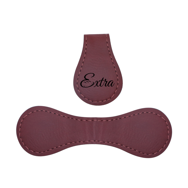 Marcador magnético de cuero sintético láser