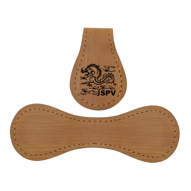 Marcador magnético de cuero sintético láser