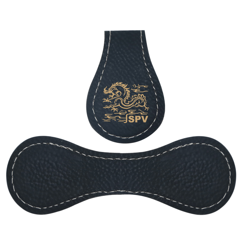 Marcador magnético de cuero sintético láser