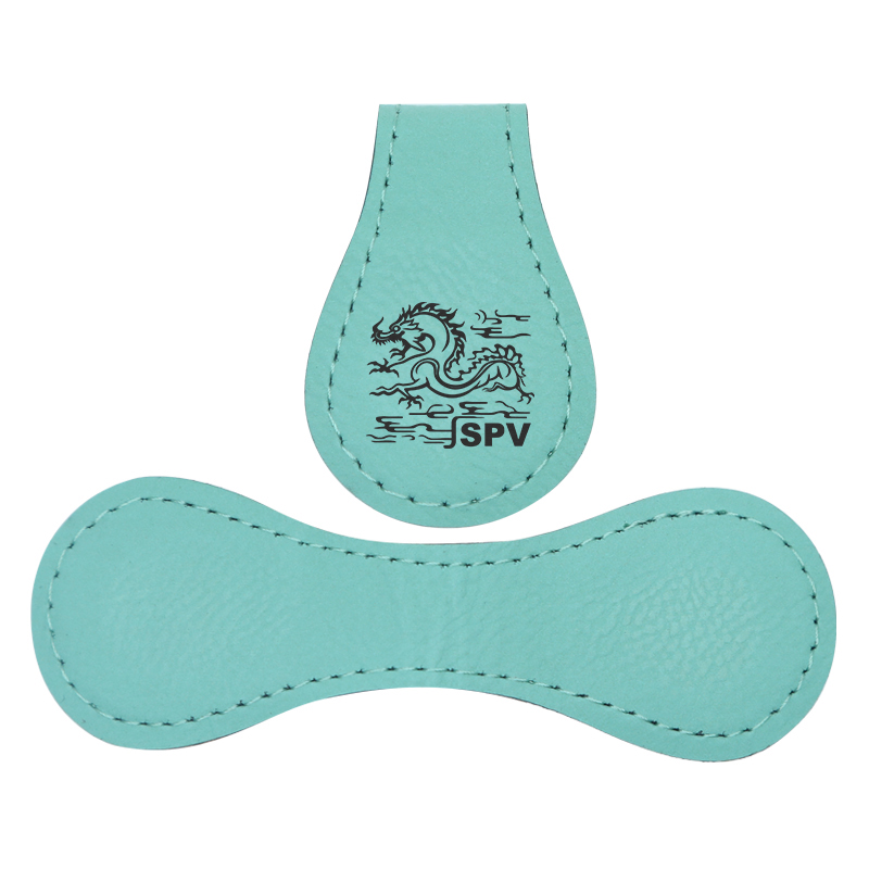 Marcador magnético de cuero sintético láser