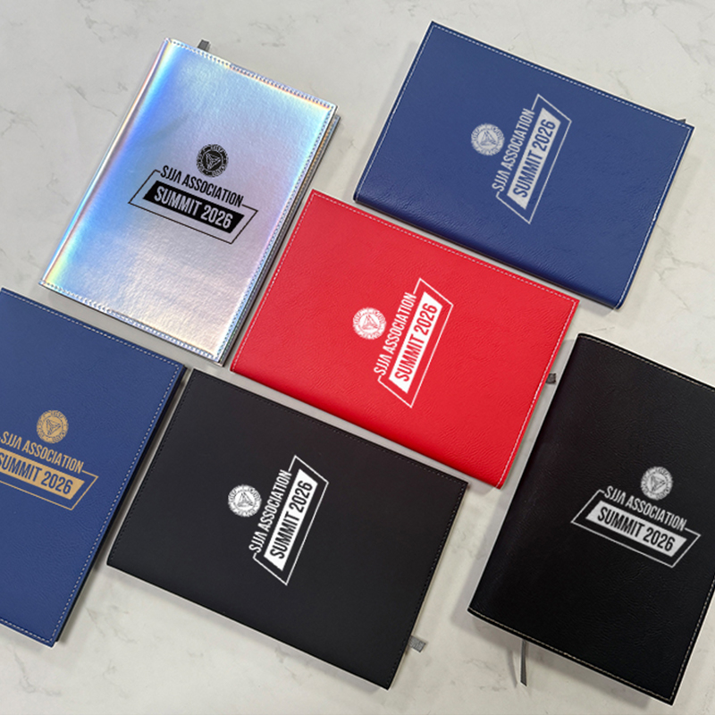 Cuaderno cambiable de polipiel con láser.