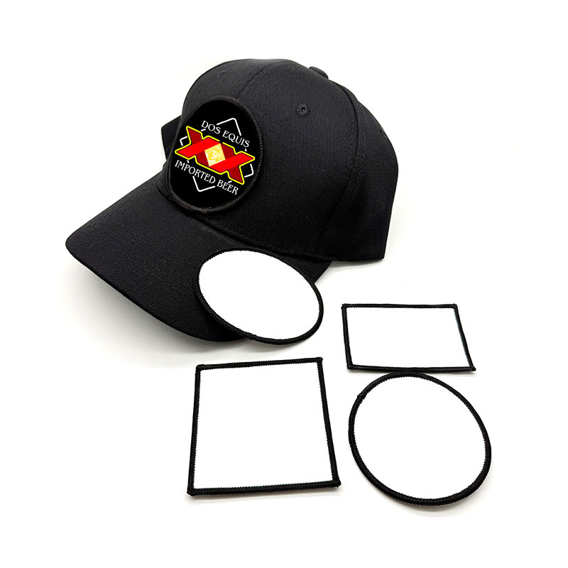 Parche Merrow de tela de sublimación rectangular de 3 1/2' x 2 1/2' con adhesivo