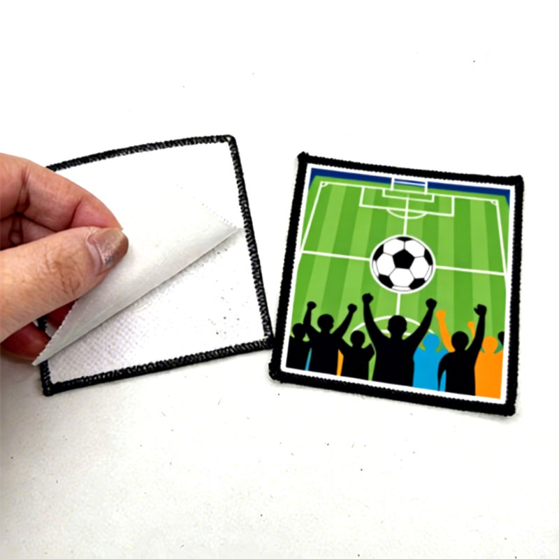 Parche Merrow de tela de sublimación cuadrado de 2 1/2' x 2 1/2' con adhesivo