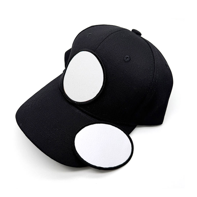 Parche Merrow de tela de sublimación ovalado de 3 1/2' x 2 1/2' con adhesivo