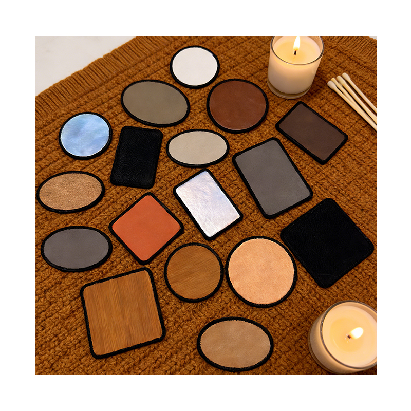 Parche Merrow de polipiel láser rectangular de 3 1/2' x 2 1/2' con adhesivo Parche Merrow de polipiel láser rectangular de 3 1/2' x 2 1/2' con adhesivo