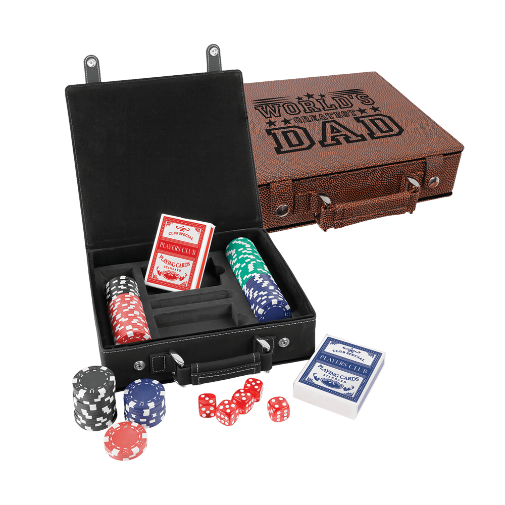 Juegos de dados, cartas y póquer de polipiel con láser