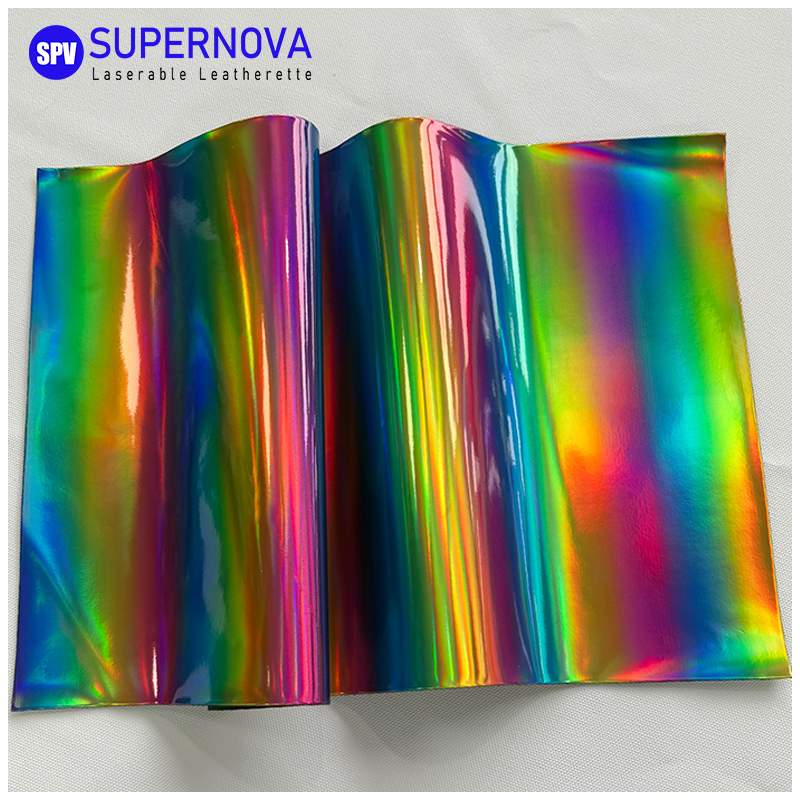 Hoja holográfica de polipiel láser con adhesivo/sin adhesivo