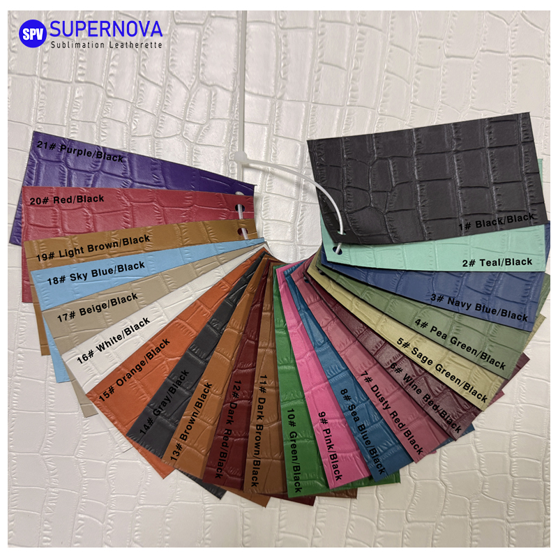 Hoja de polipiel láser con relieve de cocodrilo con adhesivo/sin adhesivo