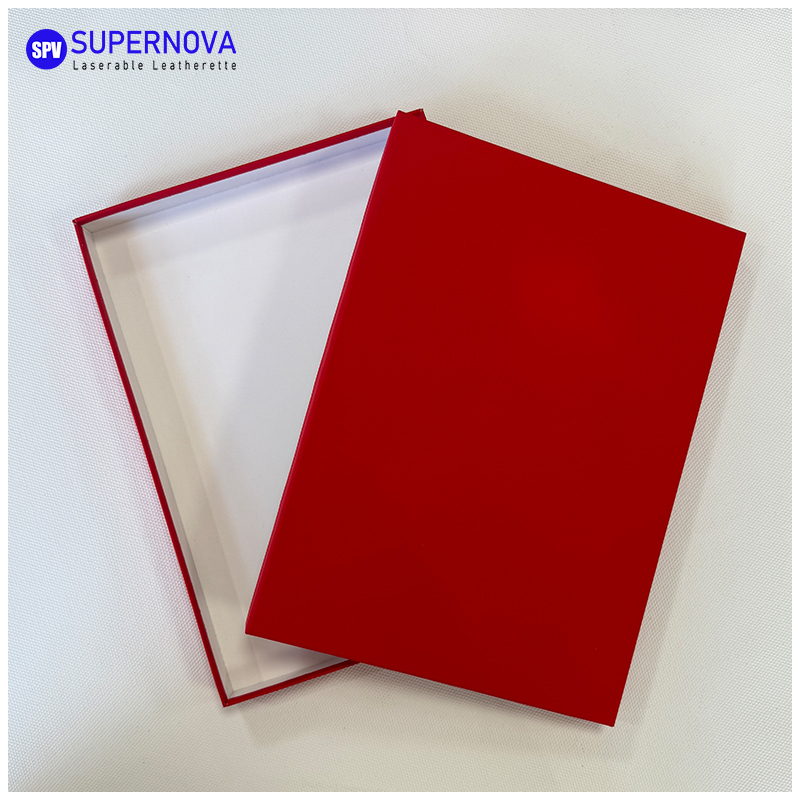 Caja de regalo de papel Kraft dorado grabada con láser