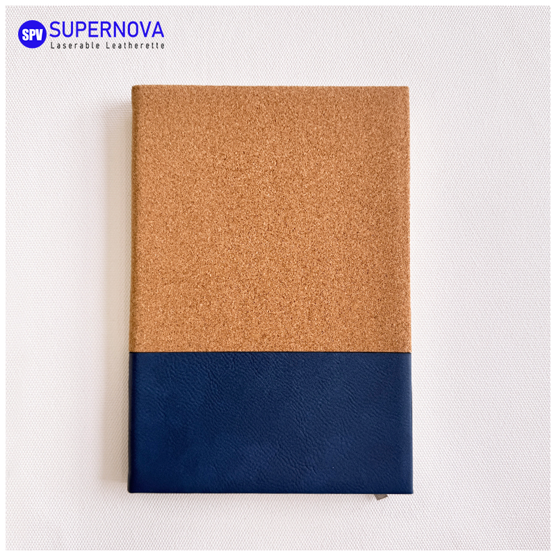 Cuaderno de cuero sintético y lona dividido con láser Cuaderno de cuero sintético y lona dividido con láser