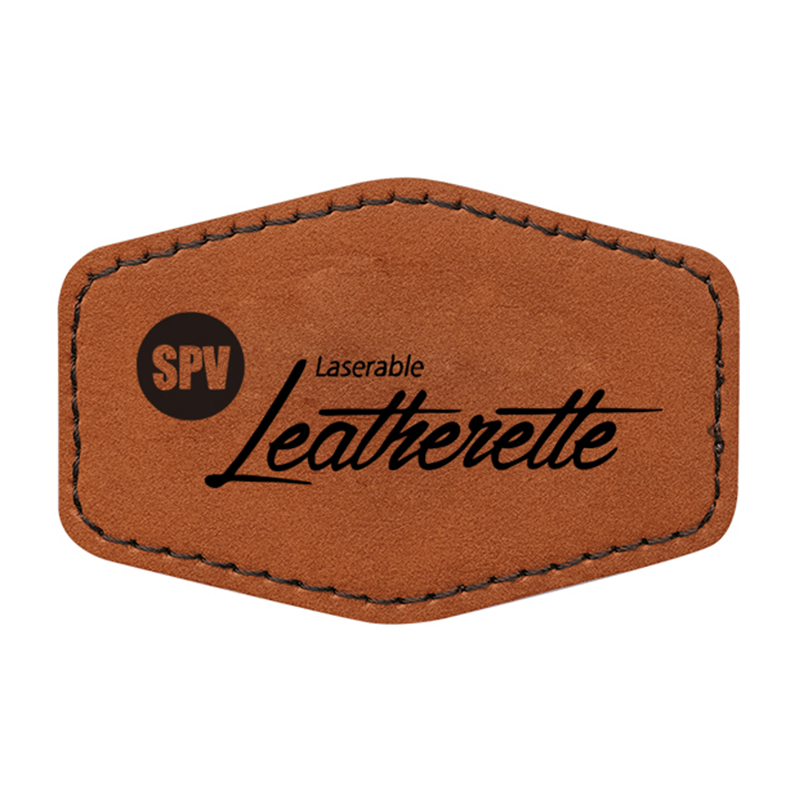 Parches de cuero sintético hexagonales de 3' x 2' Parches de cuero sintético hexagonales de 3' x 2'