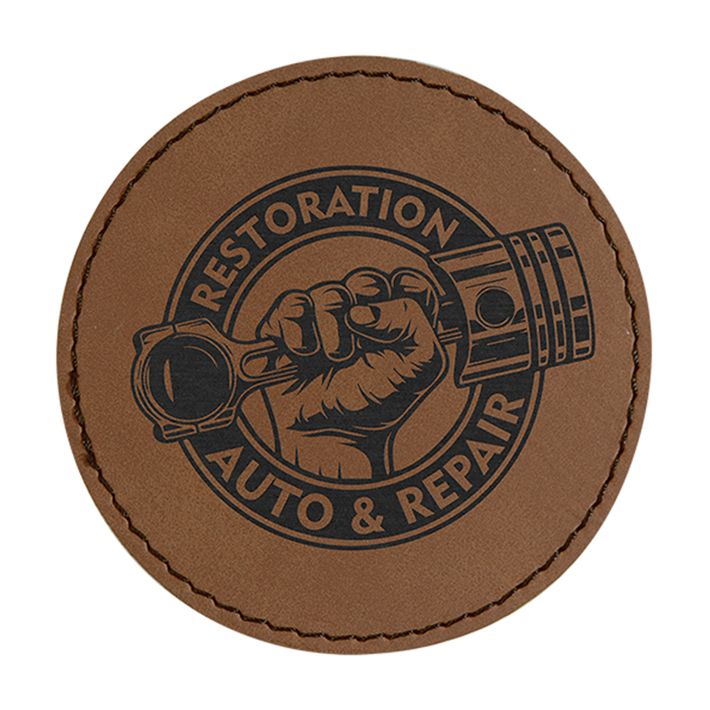 Juego De 6 Posavasos Redondos De Cuero Sintético Láserizable Juego De 6 Posavasos Redondos De Cuero Sintético Láserizable