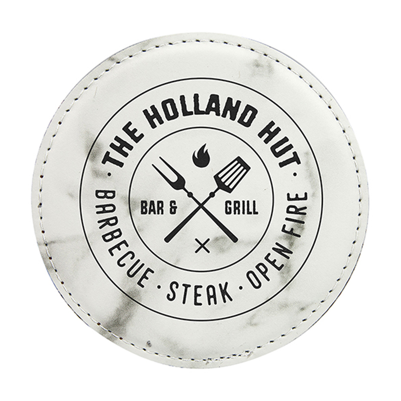 Juego De 6 Posavasos Redondos De Cuero Sintético Láserizable Juego De 6 Posavasos Redondos De Cuero Sintético Láserizable