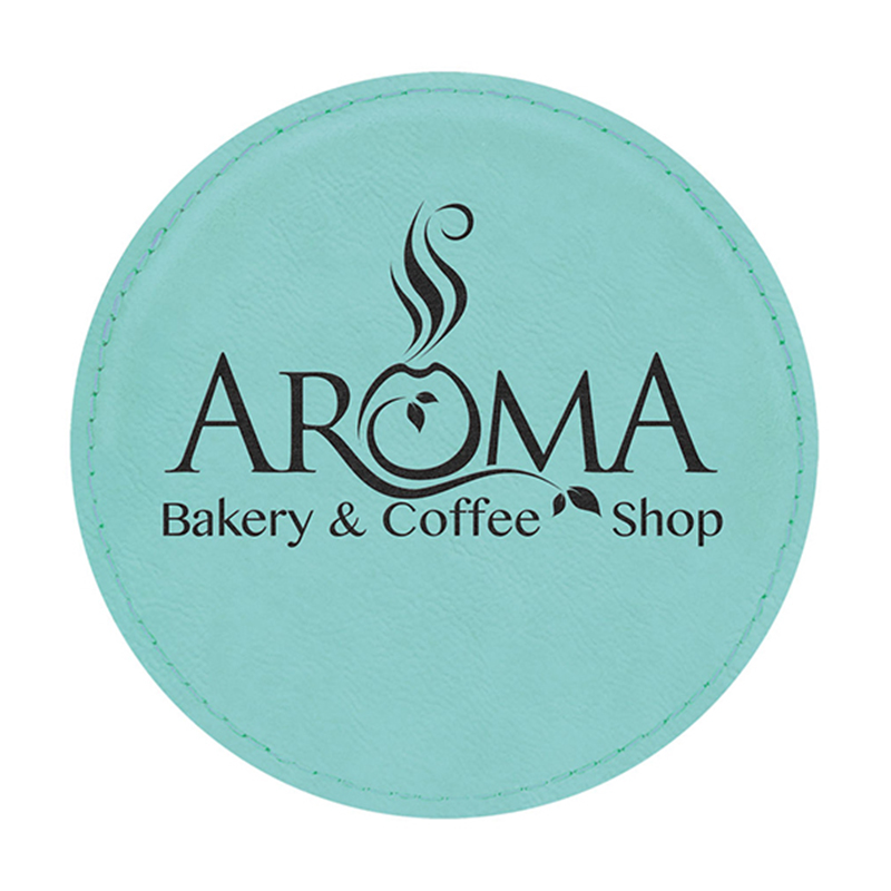 Juego De 6 Posavasos Redondos De Cuero Sintético Láserizable Juego De 6 Posavasos Redondos De Cuero Sintético Láserizable