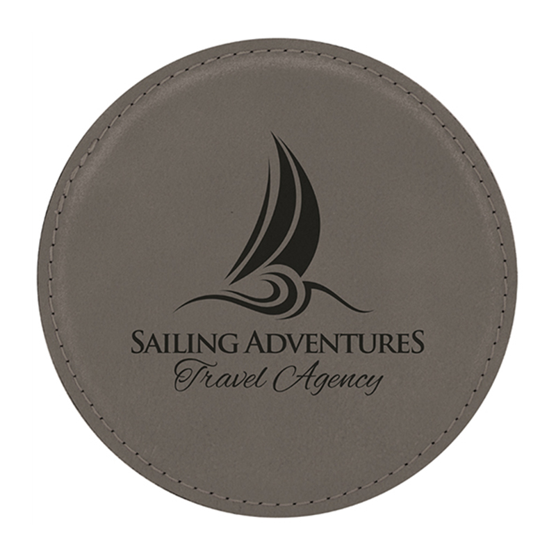 Juego De 6 Posavasos Redondos De Cuero Sintético Láserizable Juego De 6 Posavasos Redondos De Cuero Sintético Láserizable