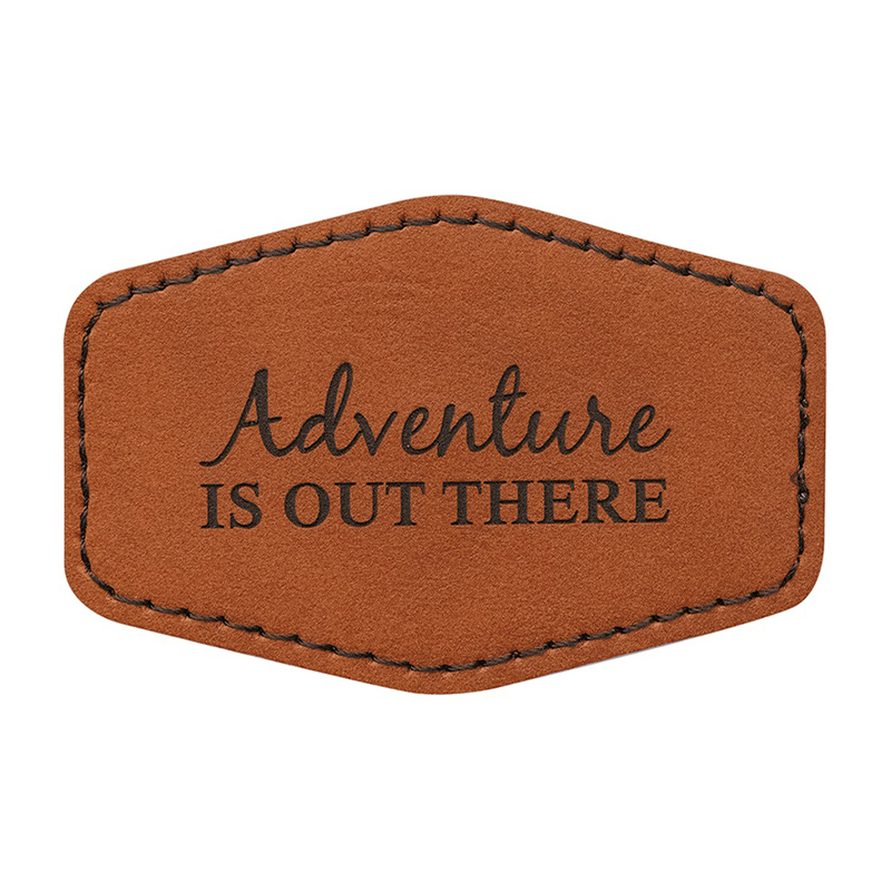 Parches de cuero sintético hexagonal de 3 1/2' x 2 1/2' Parches de cuero sintético hexagonal de 3 1/2' x 2 1/2'