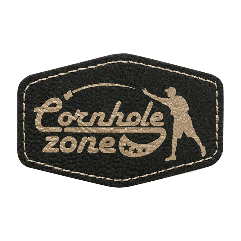 Parches de cuero sintético hexagonales de 3' x 2' Parches de cuero sintético hexagonales de 3' x 2'