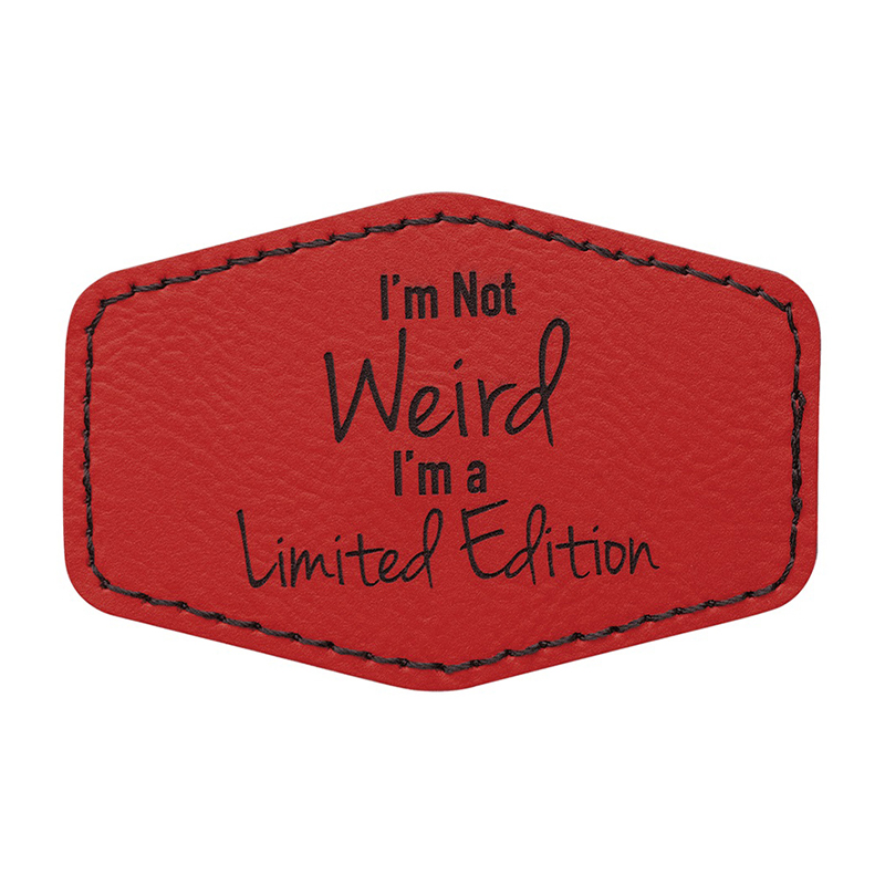 Parches de cuero sintético hexagonal de 3 1/2' x 2 1/2' Parches de cuero sintético hexagonal de 3 1/2' x 2 1/2'