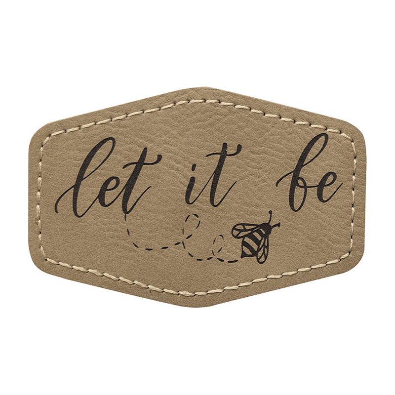 Parches de cuero sintético hexagonal de 3 1/2' x 2 1/2' Parches de cuero sintético hexagonal de 3 1/2' x 2 1/2'