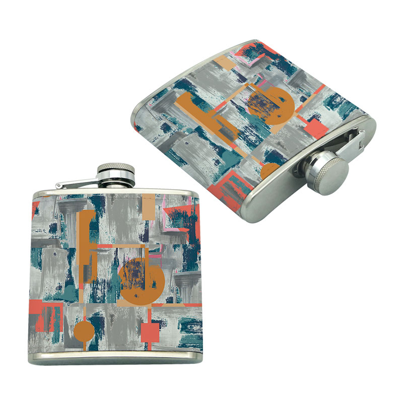 Frasco de Acero Inoxidable con Recubrimiento de Cuero Sintético para Sublimación 8 oz Frasco de Acero Inoxidable con Recubrimiento de Cuero Sintético para Sublimación 8 oz