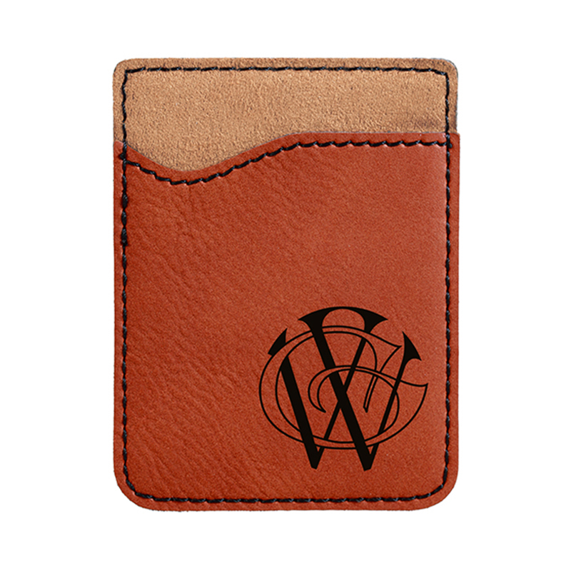 Carteras de cuero sintético para teléfonos móviles con láser