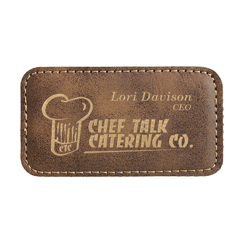 Insignias de nombre rectangulares grandes de polipiel Insignias de nombre rectangulares grandes de polipiel