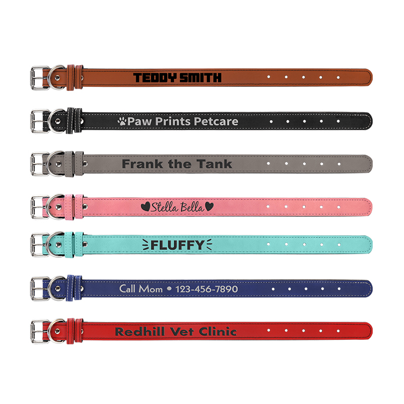 Collares para mascotas de cuero sintético de 15' x 3/4' Collares para mascotas de cuero sintético de 15' x 3/4'