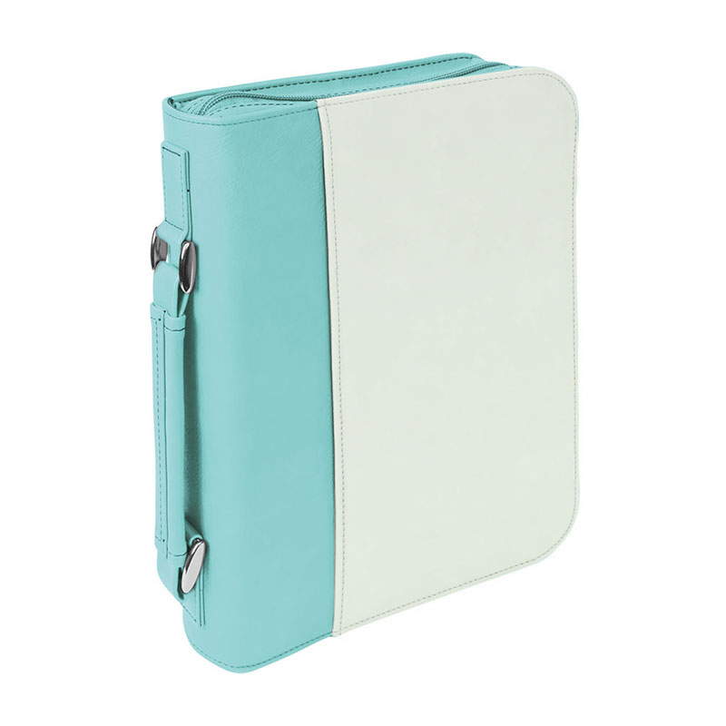 Funda de libro de cuero sintético por sublimación con cierre de cremallera Funda de libro de cuero sintético por sublimación con cierre de cremallera