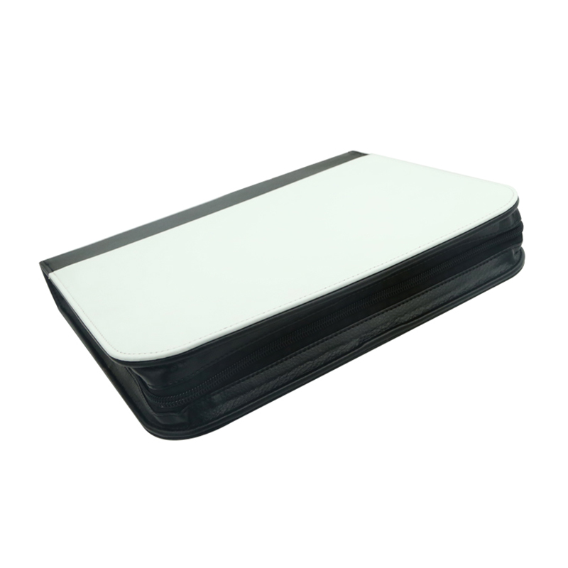 Funda de libro de cuero sintético por sublimación con cierre de cremallera Funda de libro de cuero sintético por sublimación con cierre de cremallera