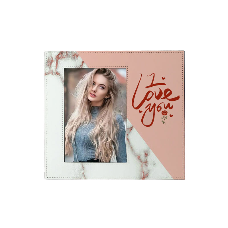 Marco de fotos de cuero sintético por sublimación 4×6' Marco de fotos de cuero sintético por sublimación 4×6'