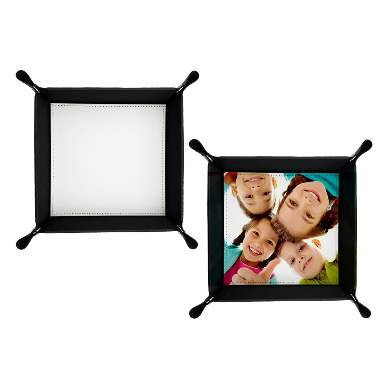 Bandeja plegable a presión de cuero sintético por sublimación de 9' x 9'