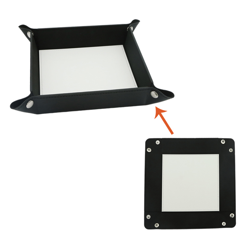 Bandeja plegable a presión de cuero sintético por sublimación de 9' x 9' Bandeja plegable a presión de cuero sintético por sublimación de 9' x 9'