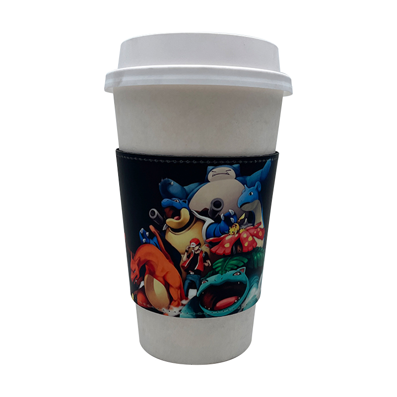 Funda de taza de cuero sintético por sublimación Funda de taza de cuero sintético por sublimación