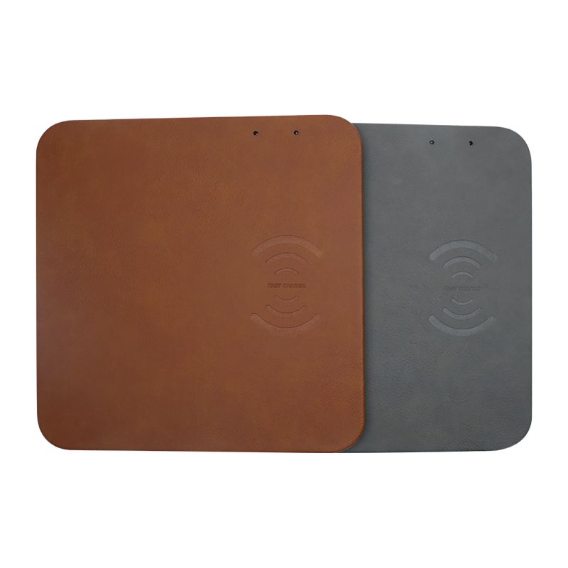 Alfombrilla de carga para teléfono de cuero sintético láser